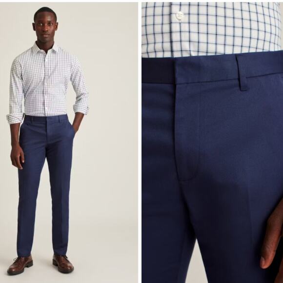 NWT Bonobos Weekday Warrior Monday True Blue Dress Trouser Pant Size 32x32